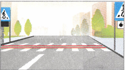 Эта дорожная разметка обозначает нерегулируемый пешеходный переход: