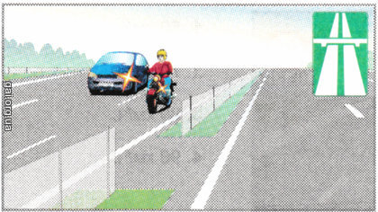 Водій якого транспортного засобу порушує Правила, виконуючи розворот в технологічному розриві на цій ділянці дороги?