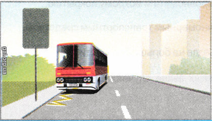 Разрешается ли водителю автобуса, перевозящего туристов, остановить его в этом месте для высадки пассажиров?