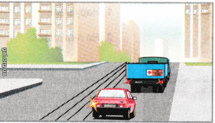 Разрешается ли водителю легкового автомобиля опередить грузовой автомобиль с выездом на трамвайный путь попутного направления?