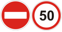 «Въезд запрещен» и «Ограничение минимальной скорости»