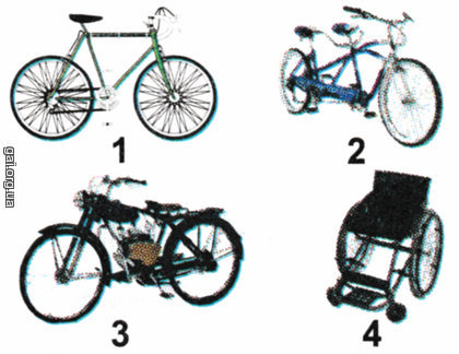 Який із зображених транспортних засобів, згідно з Правилами, вважають велосипедом?