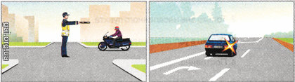 На каком из этих рисунков дорожное движение регулируется?