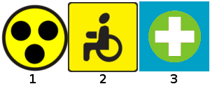 Какой из изображенных опознавательных знаков устанавливается на автомобилях, которыми управляют водители-инвалиды?