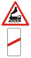 Зображені знаки попереджають про наближення до залізничного переїзду: