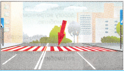 Зображеною на рисунку дорожньою розміткою позначають пішохідні переходи, на яких рух світлофорами: