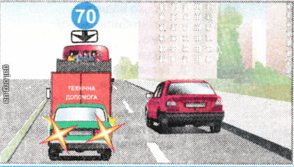 Водителю какого из перечисленных в ответах транспортного средства разрешается движение по левой полосе?