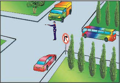 На данный сигнал регулировщика водителю легкового автомобиля разрешается движение: