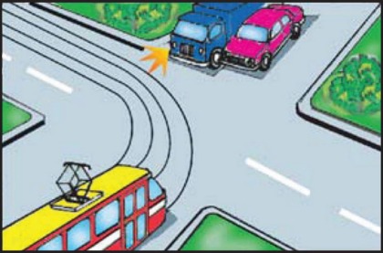 Водитель какого транспортного средства должен уступить дорогу?