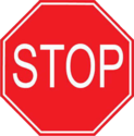 В якому місці повинен зупинитися водій при в'їзді на перехрестя, якщо перед ним установлено даний дорожній знак, а розмітка «стоп-лінія» відсутня?
