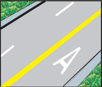 Каким транспортным средствам разрешено движение по полосе, обозначенной дорожной разметкой «А»?