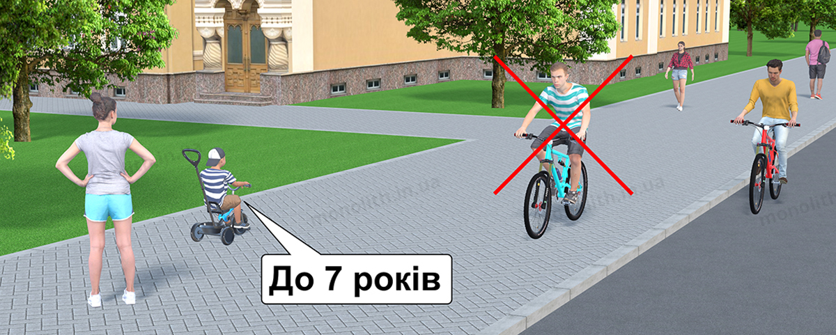 ПДР: рух велосипедистів по тротуару ПДР: рух велосипедистів по тротуару