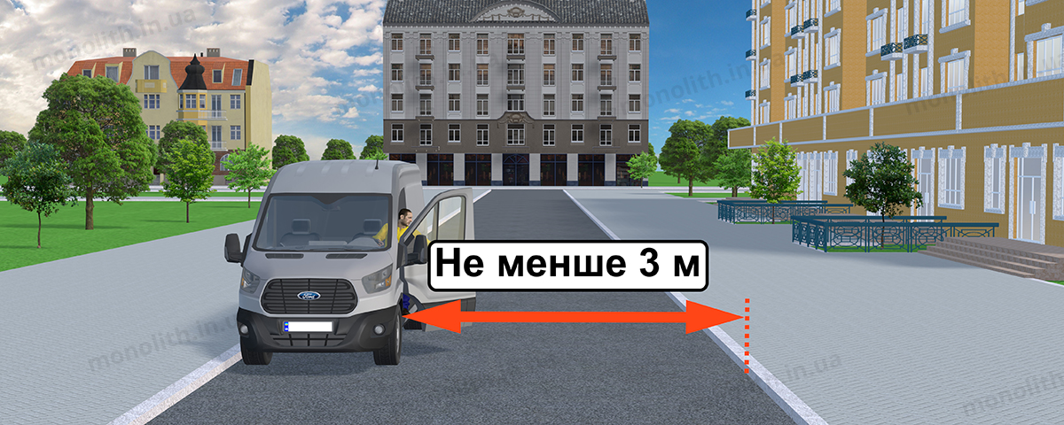 ПДР: зупинка забороняється на перехрестях і ближче 10 м від краю перехрещуваної проїзної частини ПДР: зупинка забороняється на перехрестях і ближче 10 м від краю перехрещуваної проїзної частини