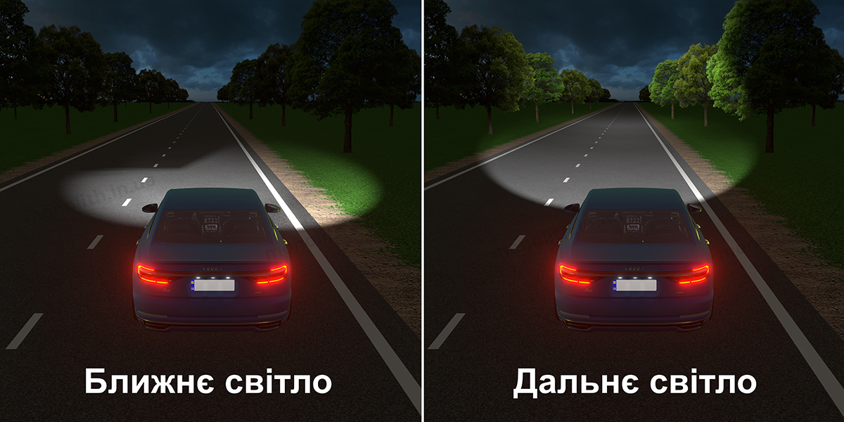 ПДР: фари ближнього (дальнього) світла на всіх механічних ТЗ ПДР: фари ближнього (дальнього) світла на всіх механічних ТЗ