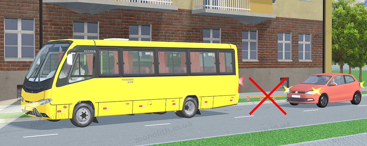 ПДР: автобусам забороняється буксирування