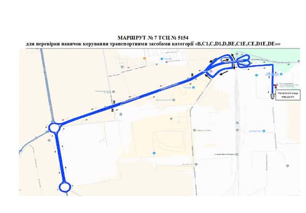 Схема маршруту №7, ТСЦ №5154