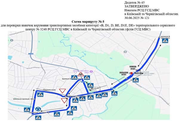 Схема маршруту №5, ТСЦ №3248