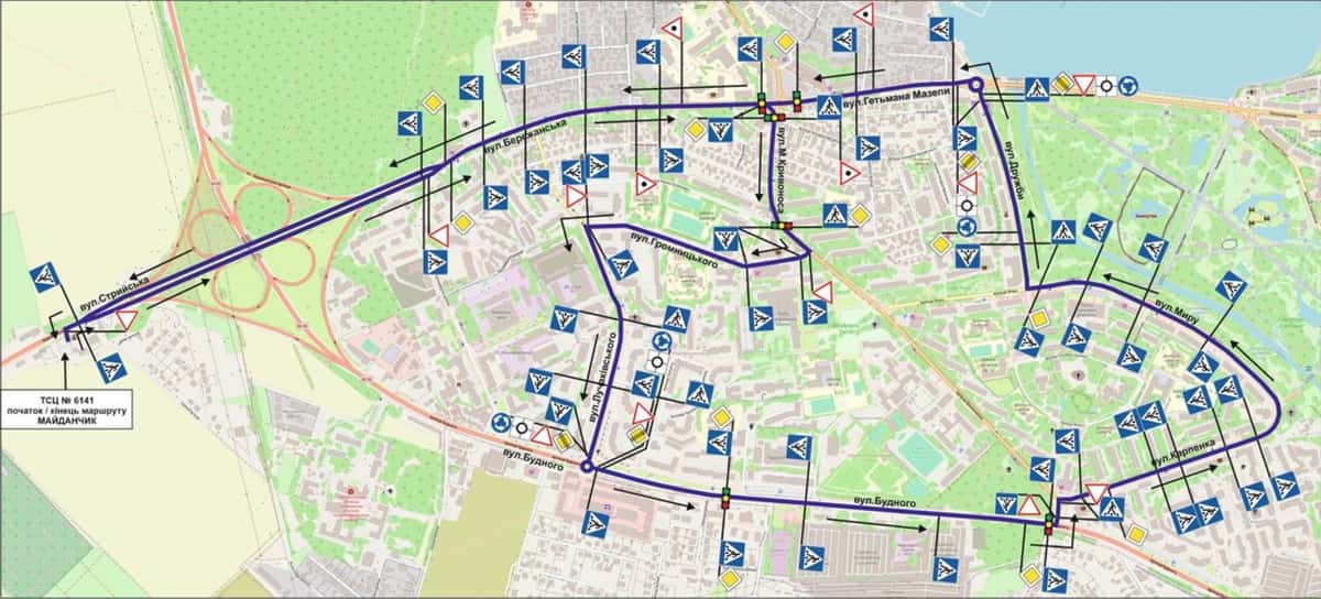 Схема маршруту №10, ТСЦ №6141