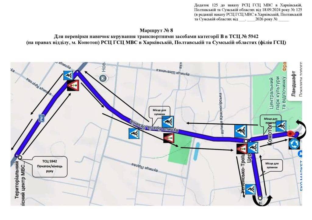 Схема маршруту №8, ТСЦ №5942