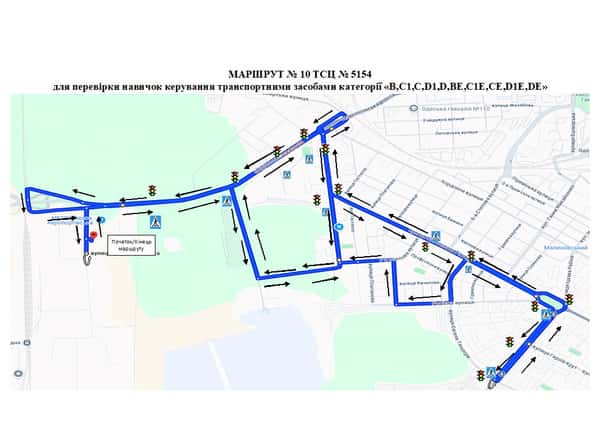 Схема маршруту №10, ТСЦ №5154