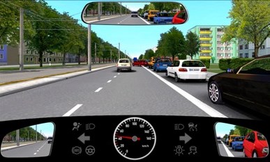 Червоний автомобіль виїжджає з місця стоянки. Як Ви будете діяти у ситуації, зображеній на малюнку?