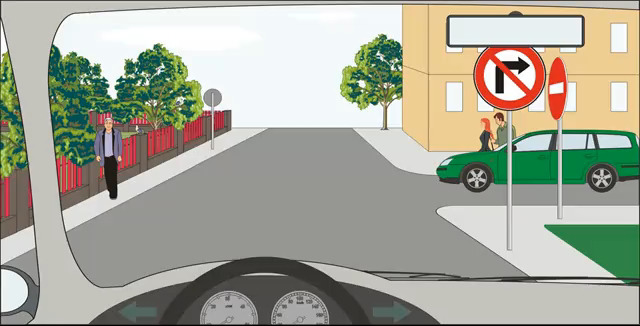 Яка послідовність проїзду автомобілями перехрестя, у проілюстрованій ситуації?