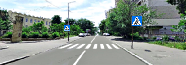 Ви наближаєтесь до пішохідного переходу, на підходах до якого та безпосередньо на ньому немає пішохо...